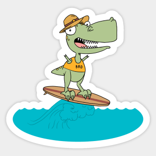 Surfasaurus Rex! Sticker